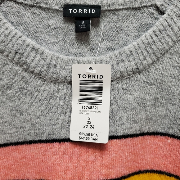 Torrid Raglan Short sleeve sweater - Picture 2 of 2